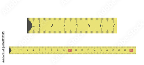 a simple metric measuring ruler close view