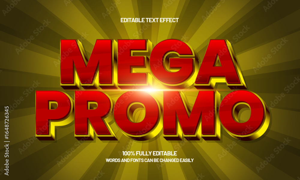 mega promo editable text effect with a offer and discount text style mega promo editable text effect with a offer and discount text style