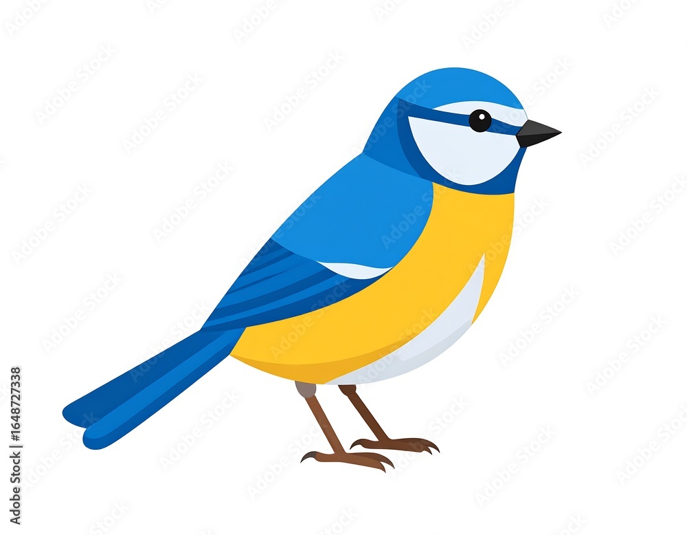 Obraz premium Blue and yellow bird profile