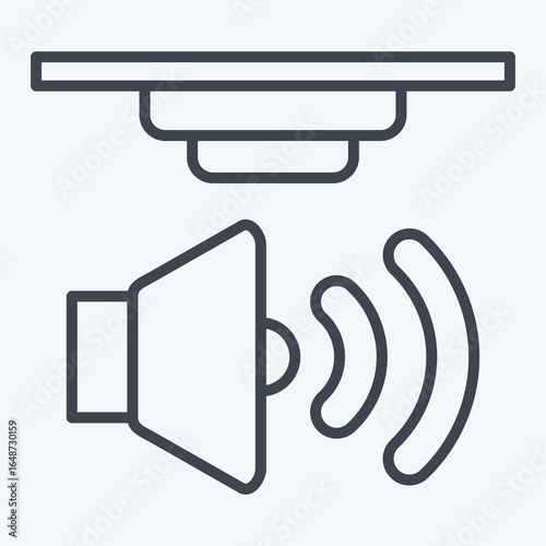 Icon Sound Sensors. related to Sensors symbol. line style. design editable