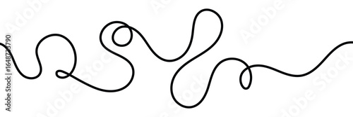 Seamless wavy line pattern with curvy abstract squiggles in a psychedelic wiggle design. Flat vector illustration isolated on white background .eps 10 .