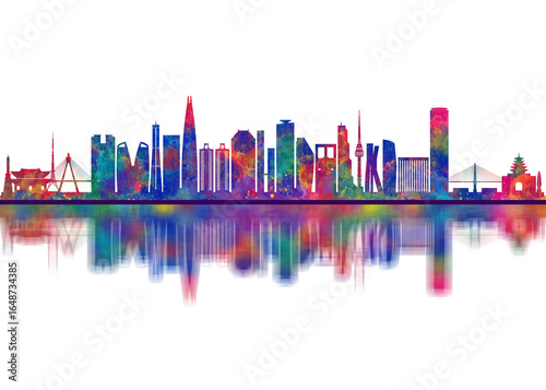 Canvas Print Seoul South Korea Skyline