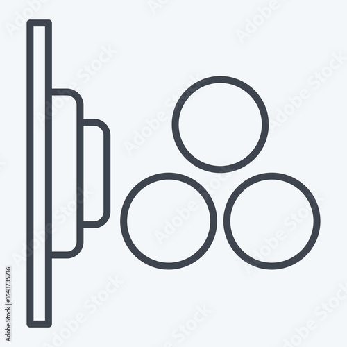 Icon Color Sensor. related to Sensors symbol. line style. design editable