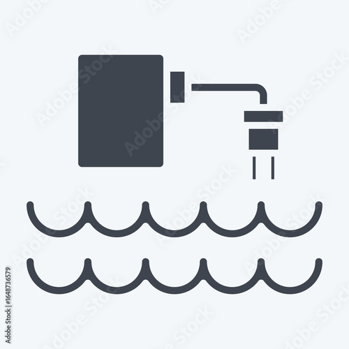 Icon Water Quality Sensor. related to Sensors symbol. glyph style. design editable