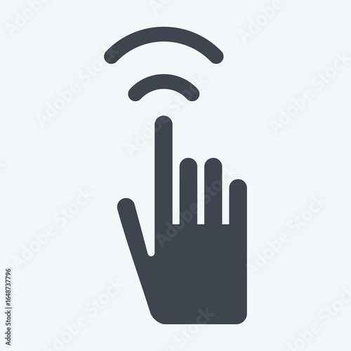 Icon Touch Sensor. related to Sensors symbol. glyph style. design editable