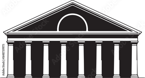 Classic building with columns offers timeless elegance and structure