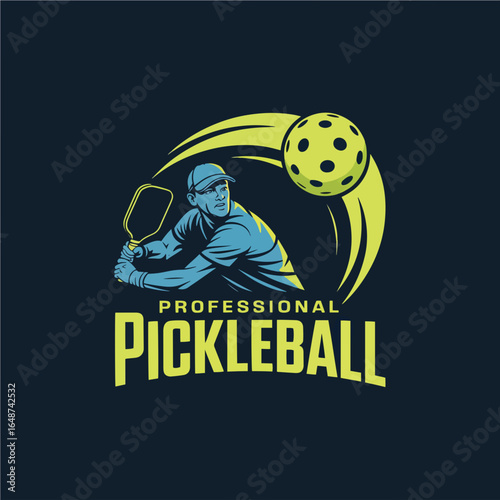 Dynamic Pickleball Player in Action Capturing the Excitement of the Sport