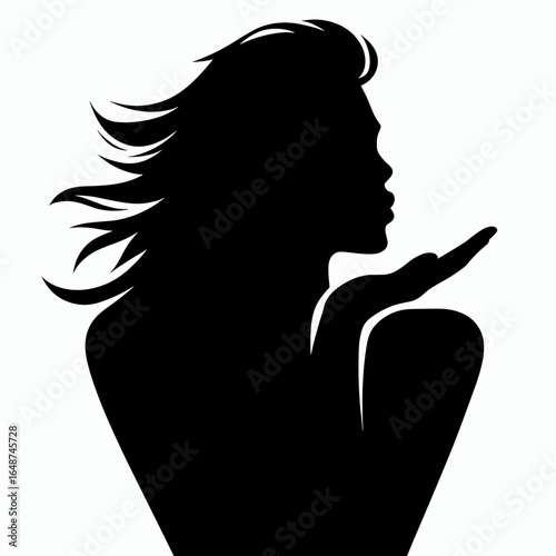 Woman blowing a kiss