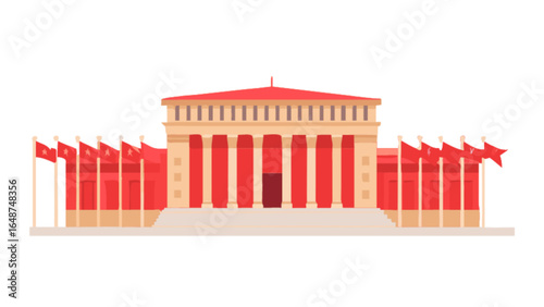 Stock vector illustration of tiananmen square beijing china landmark tourist attraction travel destination