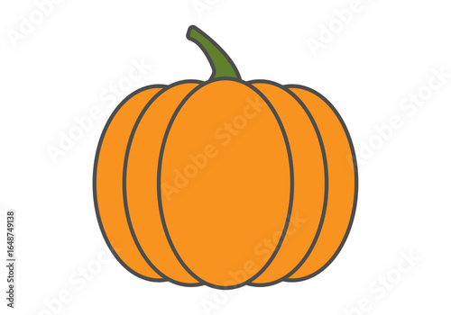 Calabaza otoñal con trazo negro
