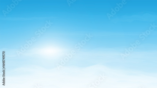 blue sky background with white cloud and soft light