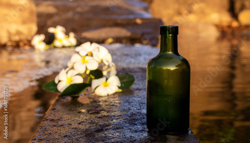 Emerald Bottle by Jungle Hot Spring at Twilight