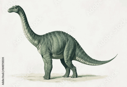 Hatchling's First Storm Brachiosaurus altitho rax dinosaur isolated watercolor vector illustration svg