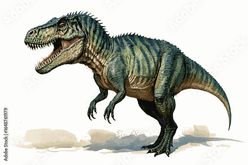 Triceratops Dawn Mist Tyrannosaurus rex dinosaur isolated watercolor vector illustration svg