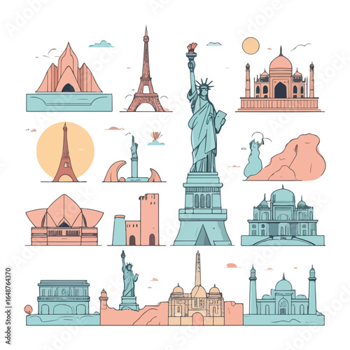 World Tourism Day Minimalist Landmark