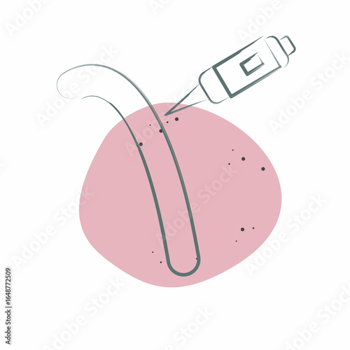 Icon Tatto Process. related to Tattoo symbol. Color Spot Style. design editable