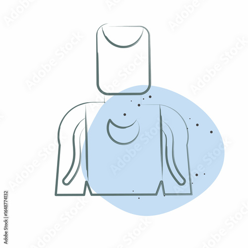 Icon Tatto Artist. related to Tattoo symbol. Color Spot Style. design editable