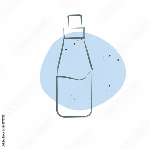 Icon Sanitizer. related to Tattoo symbol. Color Spot Style. design editable
