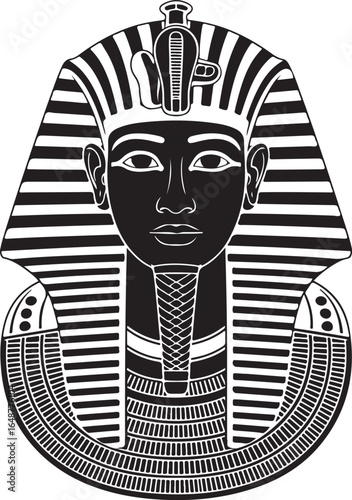 Iconic Egyptian pharaoh mask, ancient symbol of power and history