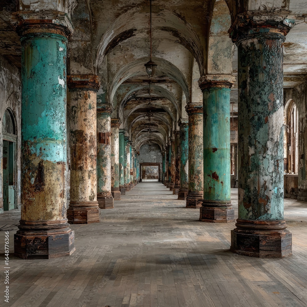 Fototapeta premium Abandoned Colonnade Hall