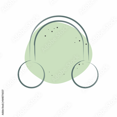 Icon Piercing. related to Tattoo symbol. Color Spot Style. design editable