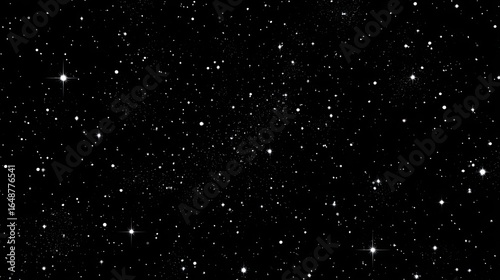 Night sky, countless stars scattered across black void