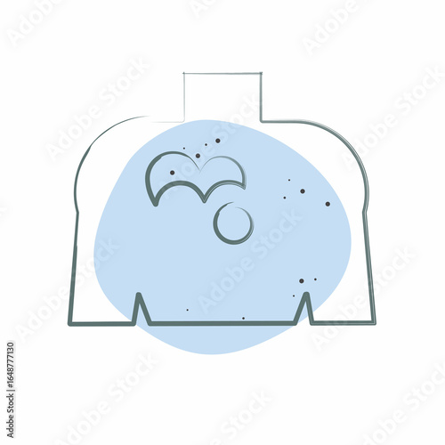 Icon Front Tatto. related to Tattoo symbol. Color Spot Style. design editable