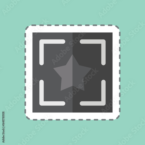 Sticker line cut Trafaret. related to Tattoo symbol. design editable