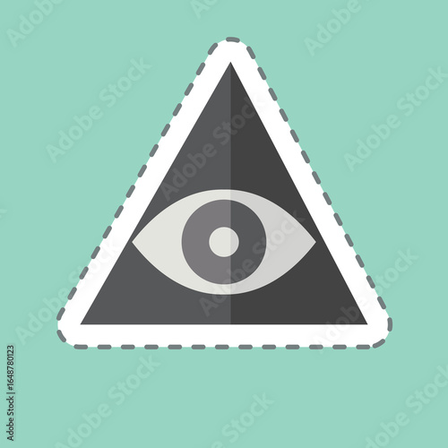 Sticker line cut Tatto. related to Tattoo symbol. design editable