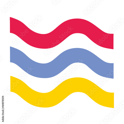 Free Download Colorful Flat Wavy Lines Abstract Design Element Background Illustration - GFXLoad
