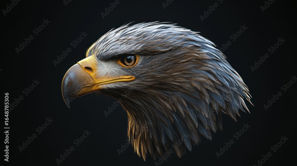 Fototapeta premium Close-up eagle head profile