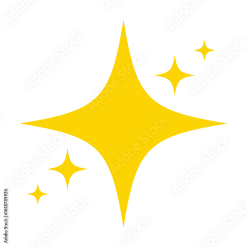 Yellow Shine icon, Clean star icon. 
