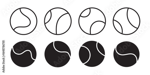 Tennis ball. Icon .Tennis ball icon vector logo design flat style. Tennis Ball icon vector design template on white background.