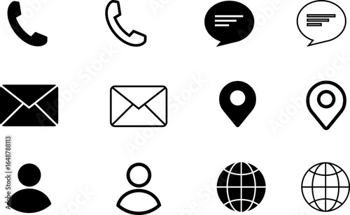 Contact icon set