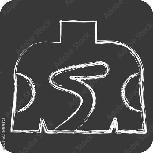 Icon Yakuza Style. related to Tattoo symbol. chalk Style. design editable