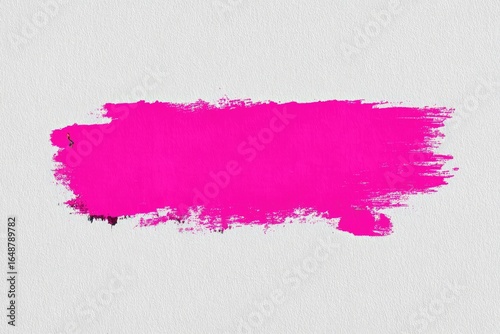 Wallpaper Mural Bright fuchsia paint stroke on white Torontodigital.ca