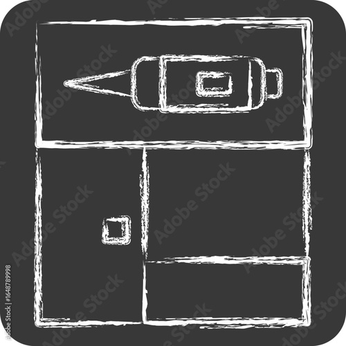 Icon Tatto Salon. related to Tattoo symbol. chalk Style. design editable