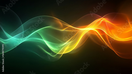 Abstract glowing waves of vibrant color