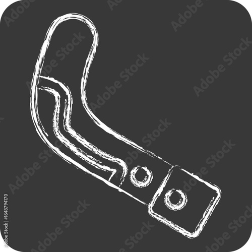 Icon Sleeve Tatto. related to Tattoo symbol. chalk Style. design editable