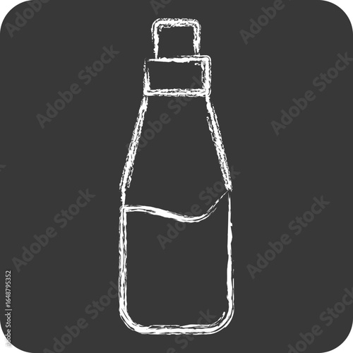 Icon Sanitizer. related to Tattoo symbol. chalk Style. design editable