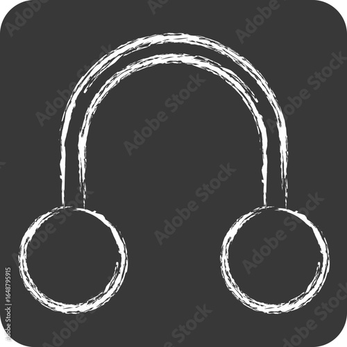 Icon Piercing. related to Tattoo symbol. chalk Style. design editable