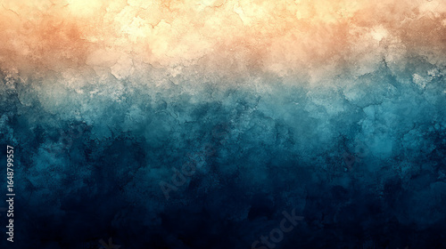 Abstract watercolor painting, blending warm and cool tones