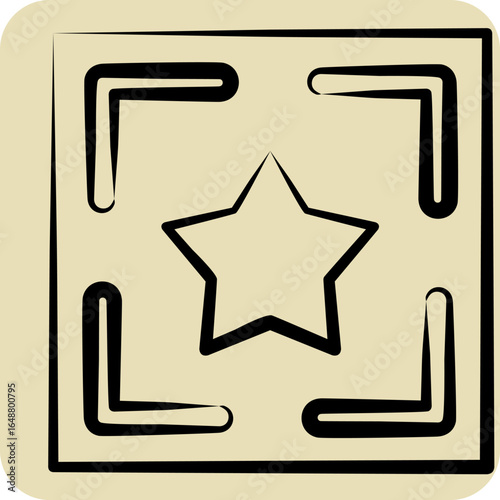 Icon Trafaret. related to Tattoo symbol. hand drawn style. design editable