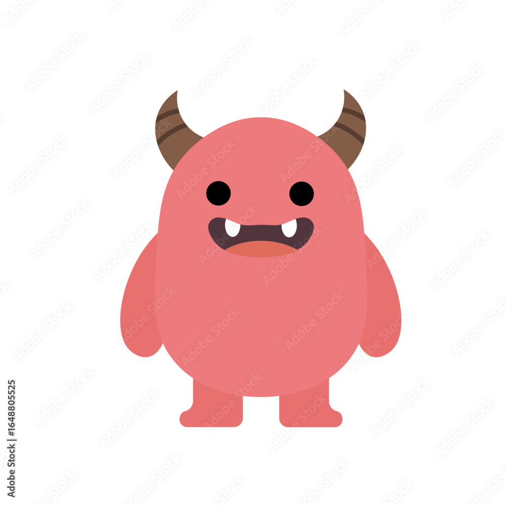 Naklejka premium Cute monster on white background 