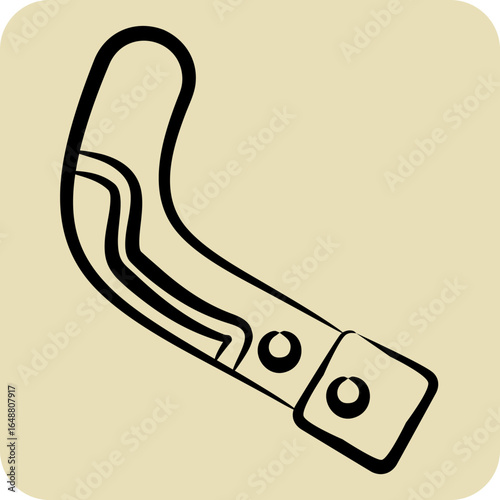 Icon Sleeve Tatto. related to Tattoo symbol. hand drawn style. design editable