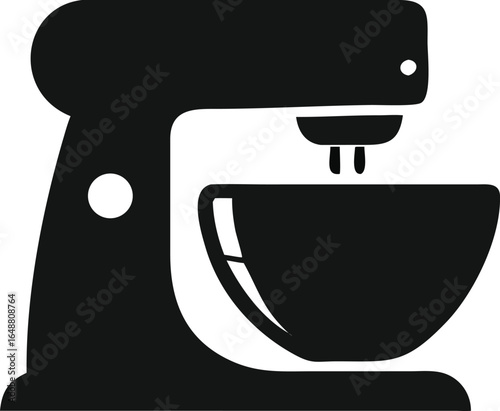 A coffee machine vector illustration showing a hot drink being dispensed into a cup, with the icon symbolizing a breakfast beverage