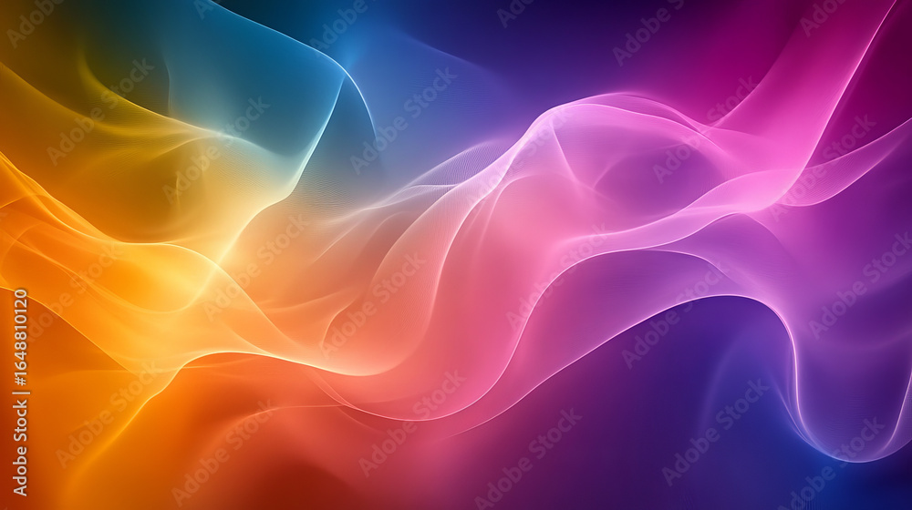 Obraz premium Abstract colorful wavy lines (1)