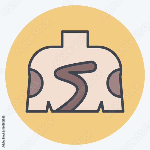 Icon Yakuza Style. related to Tattoo symbol. color mate style. design editable