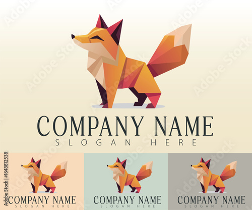 A geometric modern fox logo artwork.