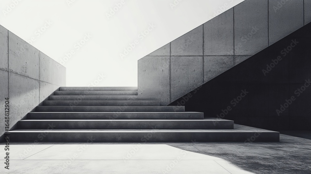 Obraz premium Concrete steps leading to light